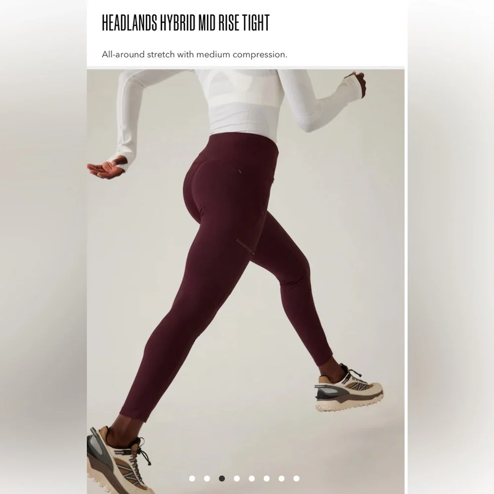 NEW WITHOUT TAGS ATHLETA HEADLANDS HYBRID MID RISE TIGHT. - Picture 4 of 11